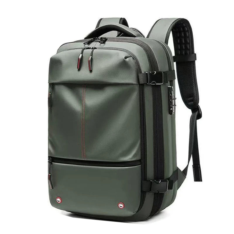 3Pcs Travel Vacuum Compression Backpack 17 inch Laptop Business Backpack Large Capacity Expanded Backpack With Anti-theft Lock