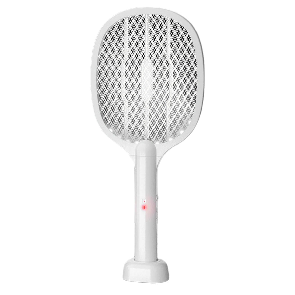 Electric Fly Insect Bug Zapper 2 in 1 Racket Mosquito Killer Fly Swatter Trap USB Rechargeable for Home 3000V UV Light Bug