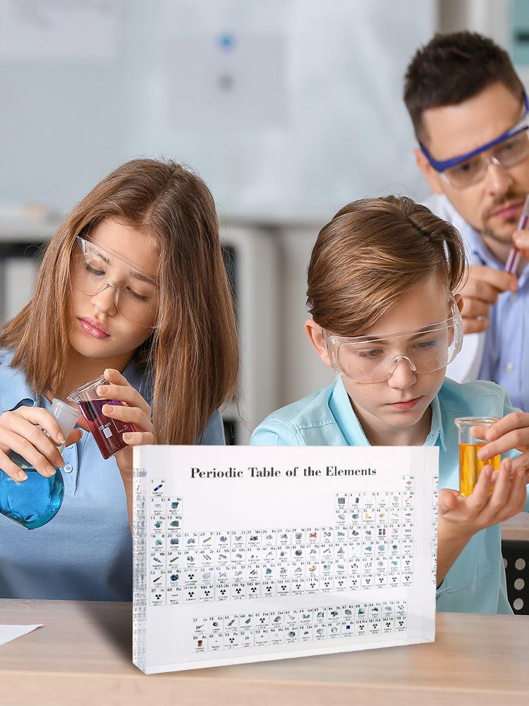 Kids Teaching Tool Crystal Chemical Element Display Periodic Table Of Elements Acrylic Periodic Table Display