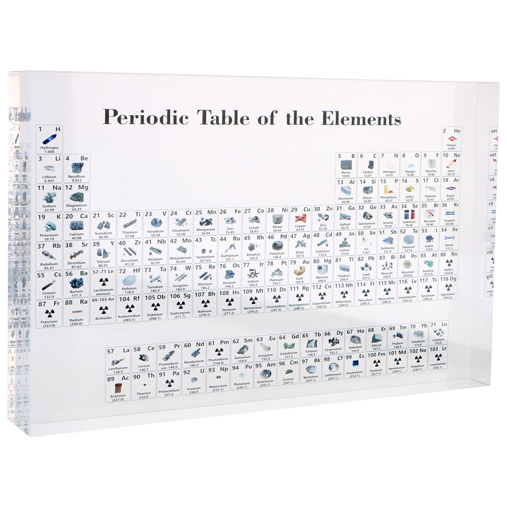 Kids Teaching Tool Crystal Chemical Element Display Periodic Table Of Elements Acrylic Periodic Table Display