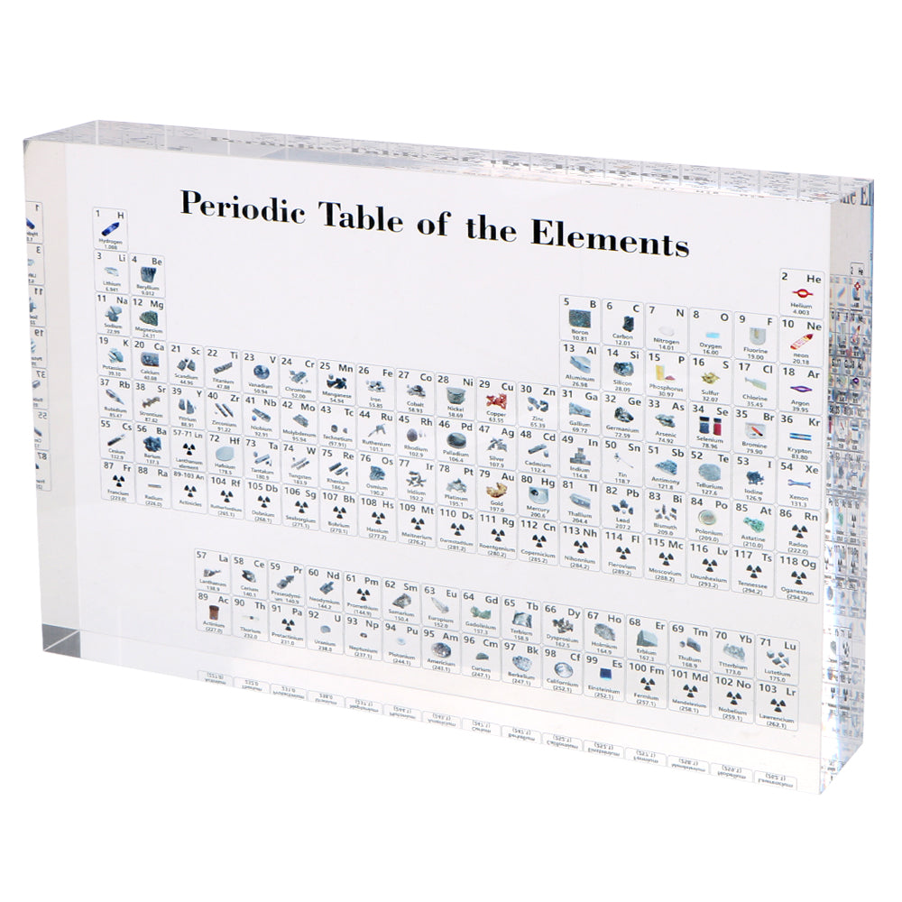Kids Teaching Tool Crystal Chemical Element Display Periodic Table Of Elements Acrylic Periodic Table Display