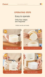 Portable Mini Hand-crank Ice Crusher Slush Machine for Home Use - Easy Ice Making A