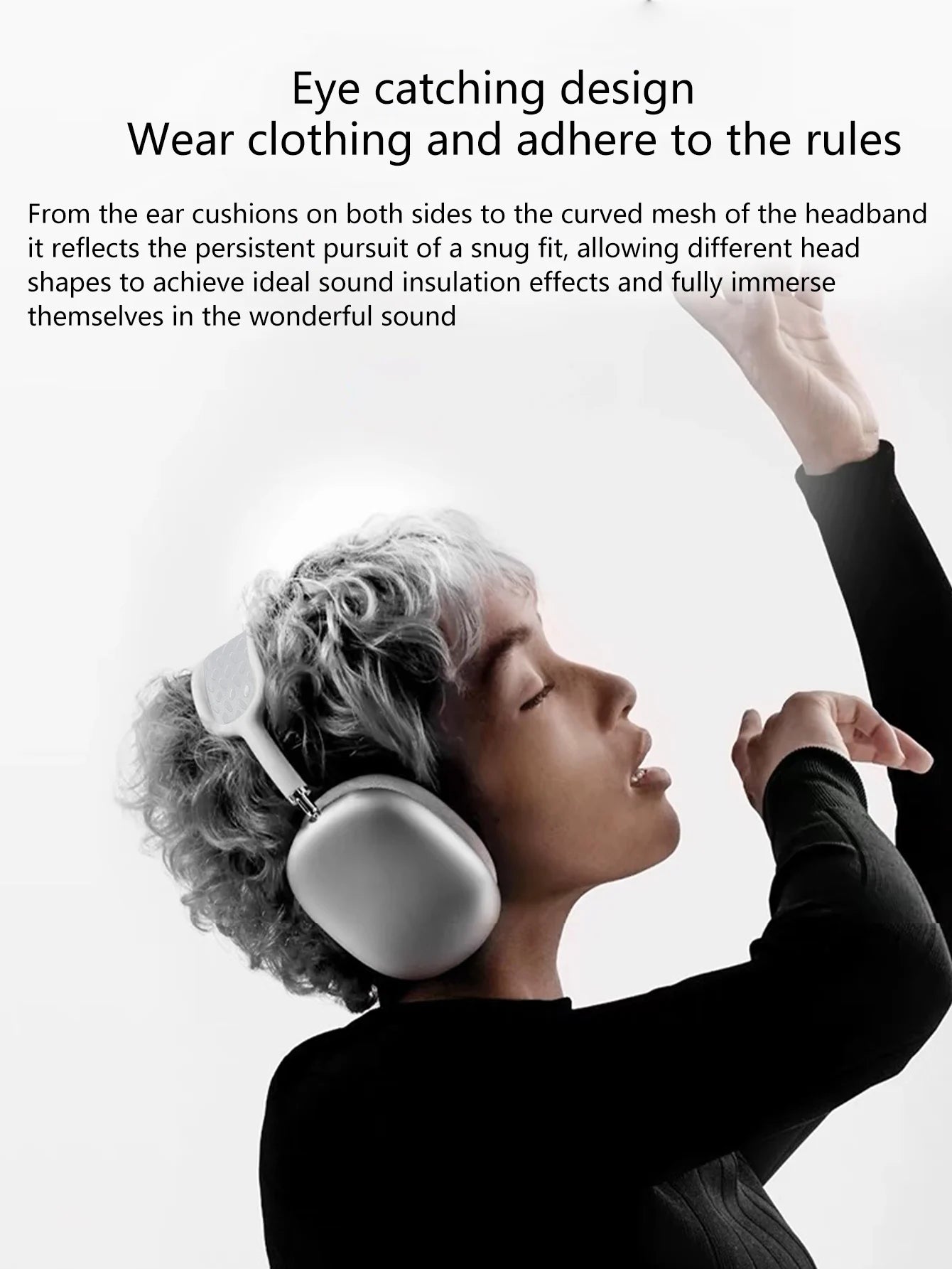 Headphone, ANC noise reduction, dual mode design, chip 5.4, stereo surround sound, button control, long endurance headphone