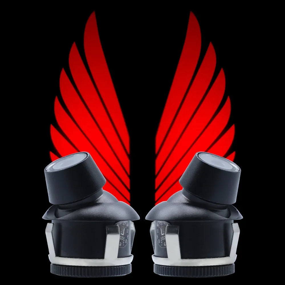 LED Light 2PCS Car Angel Wings Welcome Light Rearview Mirror Welcome Light Angel Wings Carpet Projection Auto Decoration