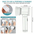 Electric Spin Scrubber, 5 in 1 Electric Cleaning Brush Bathroom Cleaning Brush with 5 Replaceable Heads, Handheld Cleaning Brush