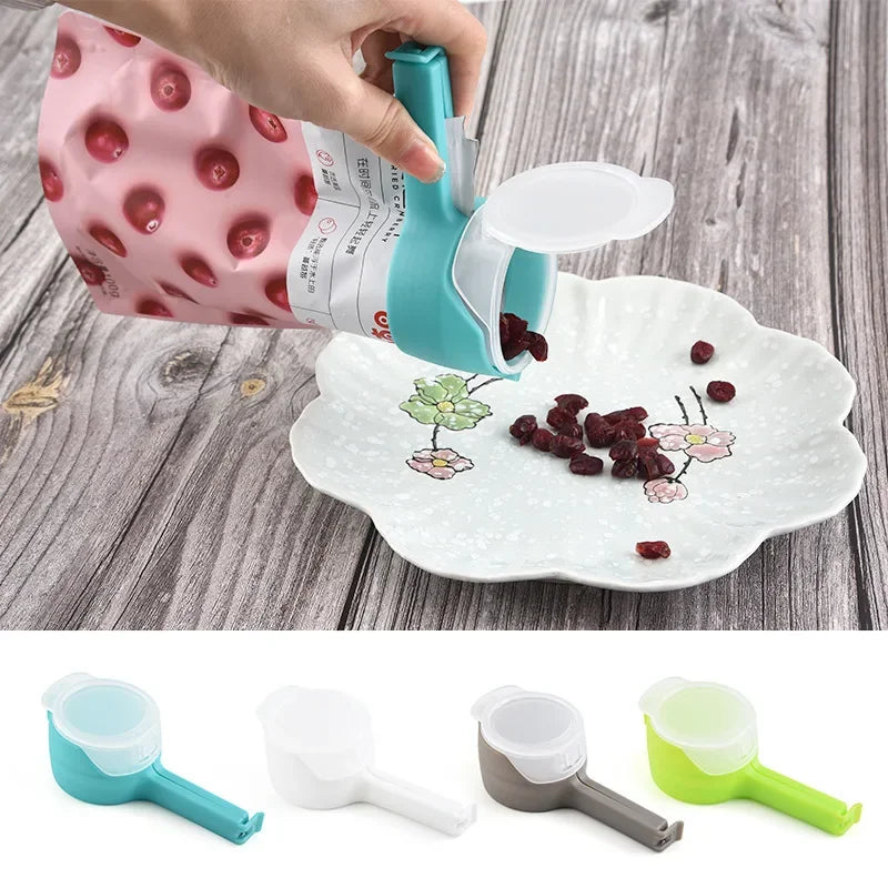 Snack Sealing Clip Fresh Keeping Sealer Clamp Plastic Helper Food Saver Travel Kitchen Gadgets Seal Pour Food Storage Bag Clip