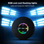 Portable Waterproof Mini Bluetooth Shower Speaker with Suction Cup and LED Lights 3D Surround Stereo Subwoofer Bathroom Audio