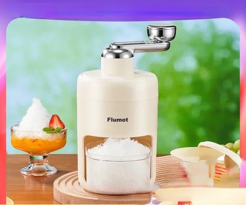 Portable Mini Hand-crank Ice Crusher Slush Machine for Home Use - Easy Ice Making A
