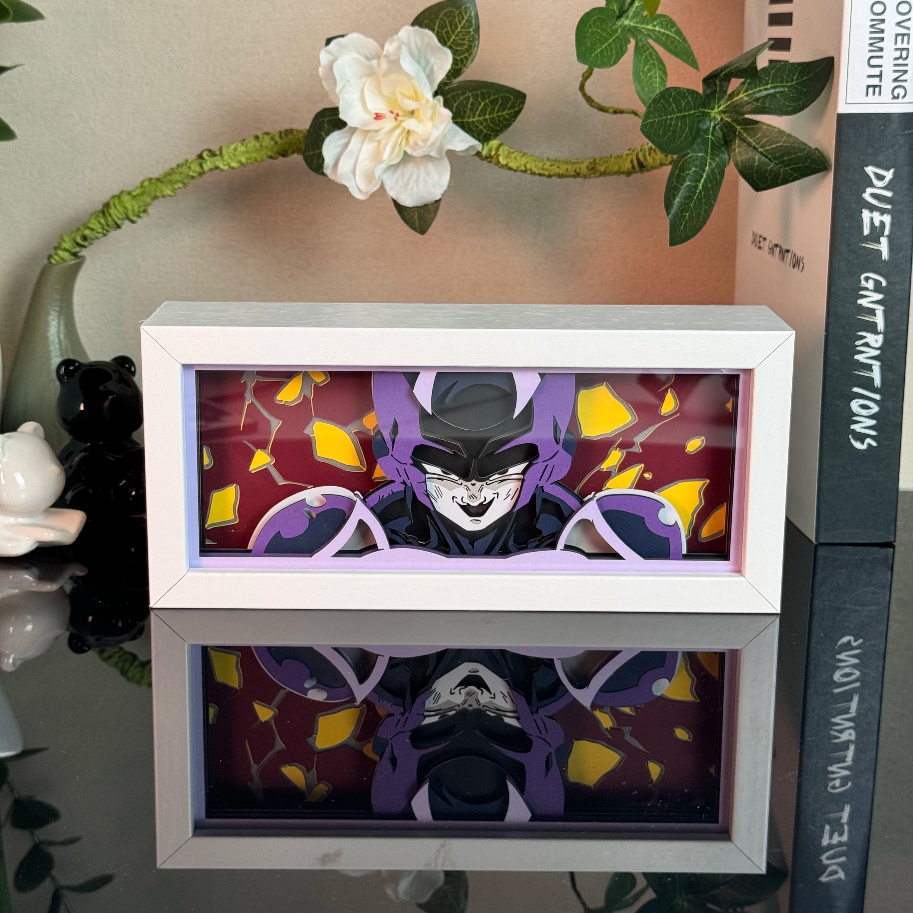Led Multicolored  Anime Light Box For Bedroom Decoration Paper Cut Shadow Box Birthday Gift Bedside Night Lamp Gifts