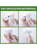 Electric Spin Scrubber, 5 in 1 Electric Cleaning Brush Bathroom Cleaning Brush with 5 Replaceable Heads, Handheld Cleaning Brush