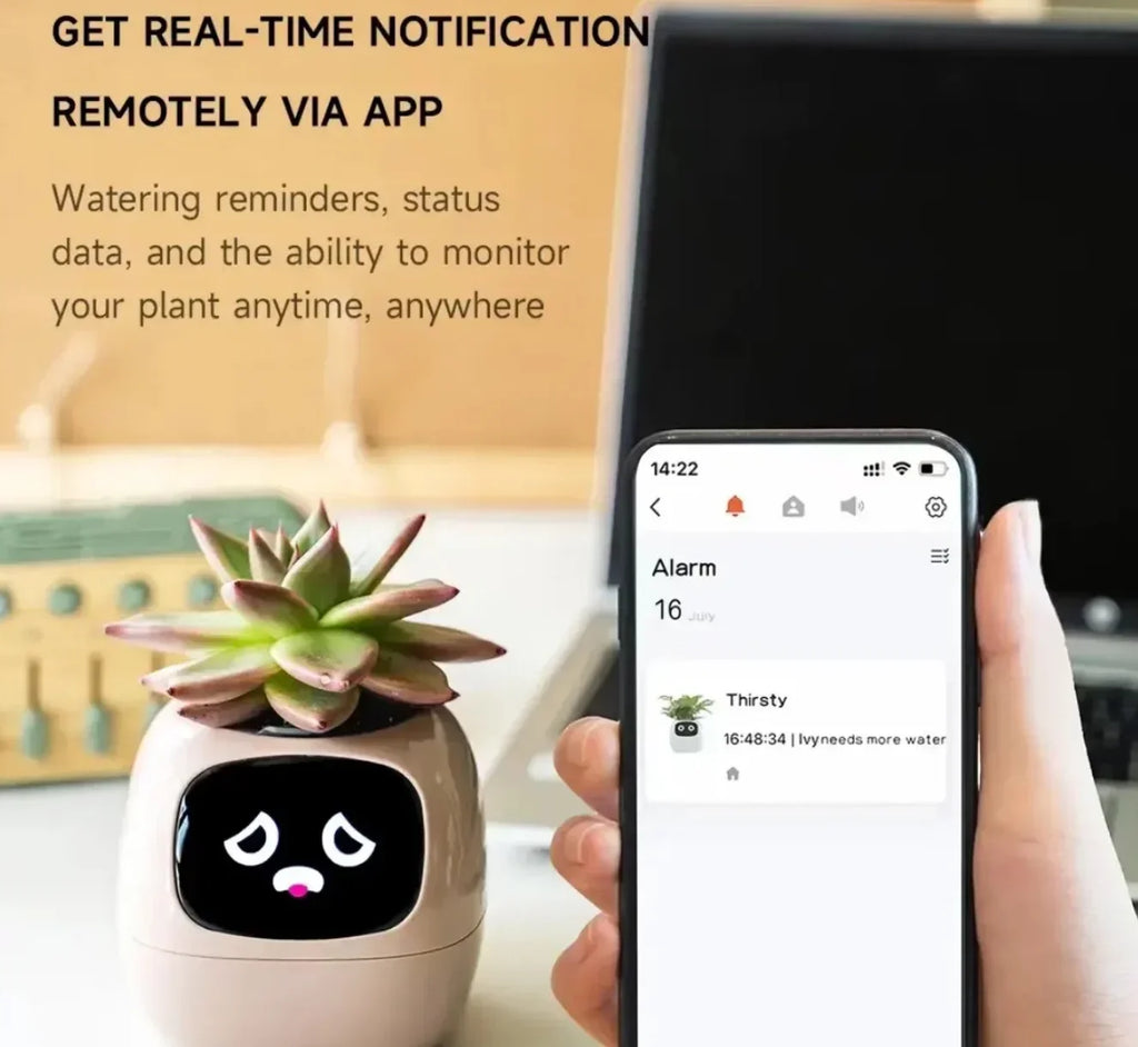 Ivy Smart Planter Endless Fun Over 49 Rich Expressions 7 Smart Sensors And AI Chips Make Raising Plants Easy And Fun