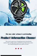 Sports 3D Spinning Mens Watches Car Rim Hub Wheel Watches Waterproof Quartz Car Wristwatch Watch Unique Design Relogio Masculino