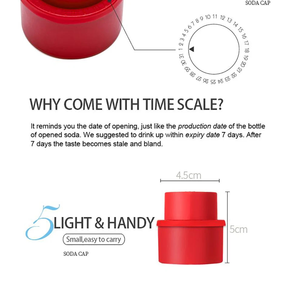 Soda bottle cap Saver Lids Bottle Top Carbonated Keeper Cola Cork Stopper Soda Pressure Caps Inflatable Soda Sealer Fizzy Drink