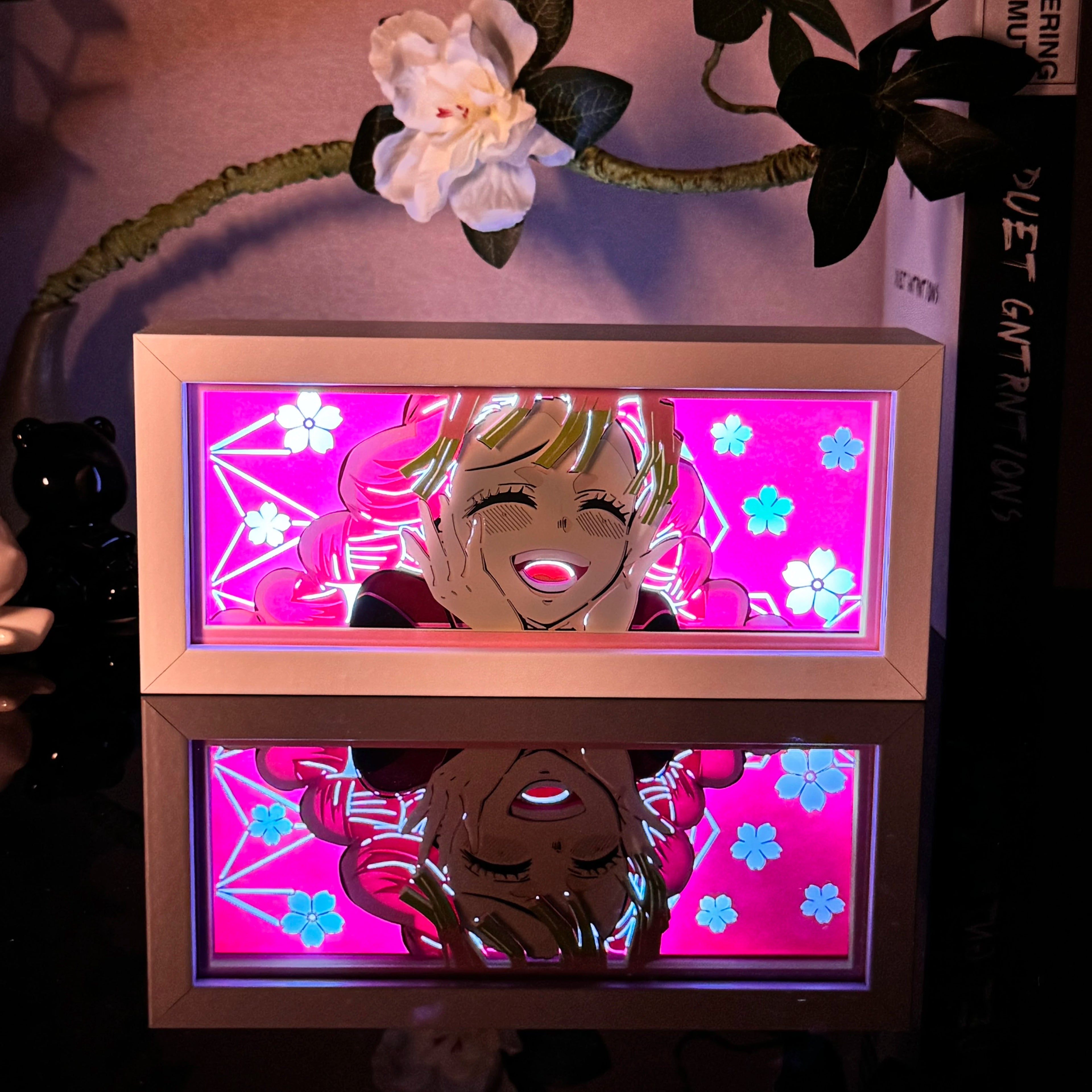 Led Multicolored  Anime Light Box For Bedroom Decoration Paper Cut Shadow Box Birthday Gift Bedside Night Lamp Gifts