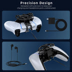 GAMINJA Racing Game Controller Steering Wheel Attachment Accessory For Playstation 5 Mini Steering Wheel For PS5 Game Controller