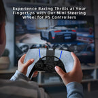 GAMINJA Racing Game Controller Steering Wheel Attachment Accessory For Playstation 5 Mini Steering Wheel For PS5 Game Controller