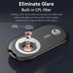 Digital 200X Microscope Lens mini Portable Lenses With LED Fill Lights CPL Filter Phone Adapter For iPhone Android Phones