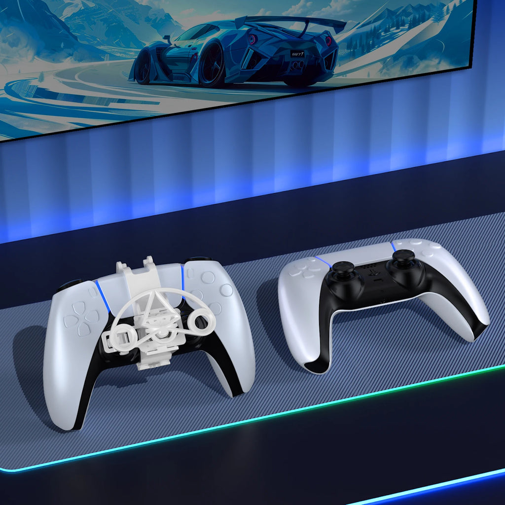GAMINJA Racing Game Controller Steering Wheel Attachment Accessory For Playstation 5 Mini Steering Wheel For PS5 Game Controller