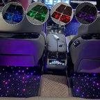 1Set Car Universally LED Light Up Car Floor Mats Starlight Fiber Optic Car Rugs Mat Light