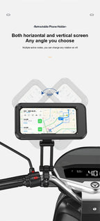 Waterproof Motorcycle Bike Mobile Phone Holder Magnetic Universal Bicycle GPS 360° Swivel Adjustable Motorcycle Cellphone Holde