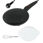 200V 600W Electric Crepe Maker Non-stick Pancake Cooking Machine Electric Baking Pan Kitchen Utensils with Egg Whisk Batter Bowl