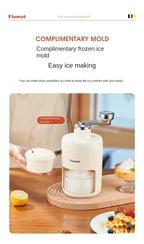 Portable Mini Hand-crank Ice Crusher Slush Machine for Home Use - Easy Ice Making A