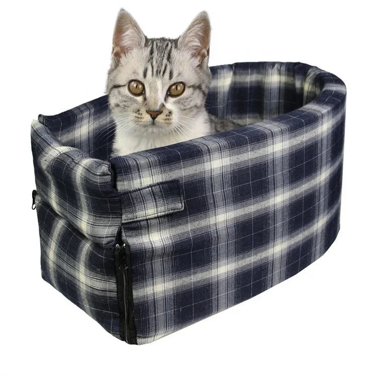 Pet Dog Armrest Booster Interactive Car Seat Safety Tethers Console Travel Carrier With Removable Bed