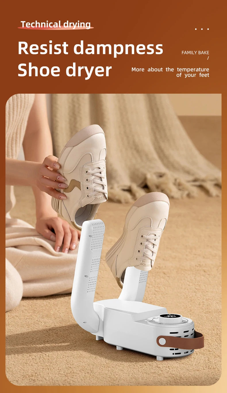 Portable Electric Shoe Dryer Adjustable Shoe and Boot Dryer With Intelligent Timer Foldable Shoe and Boot Dryer Shoe Drying Mach