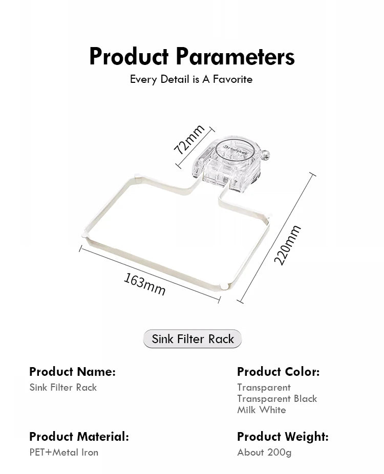 Kitchen Sink Filter  Leakage Drain Hole Filter Trap Screen Suction Cup Drainage Net Frame Iron Disposable Mesh