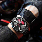 Sports 3D Spinning Mens Watches Car Rim Hub Wheel Watches Waterproof Quartz Car Wristwatch Watch Unique Design Relogio Masculino