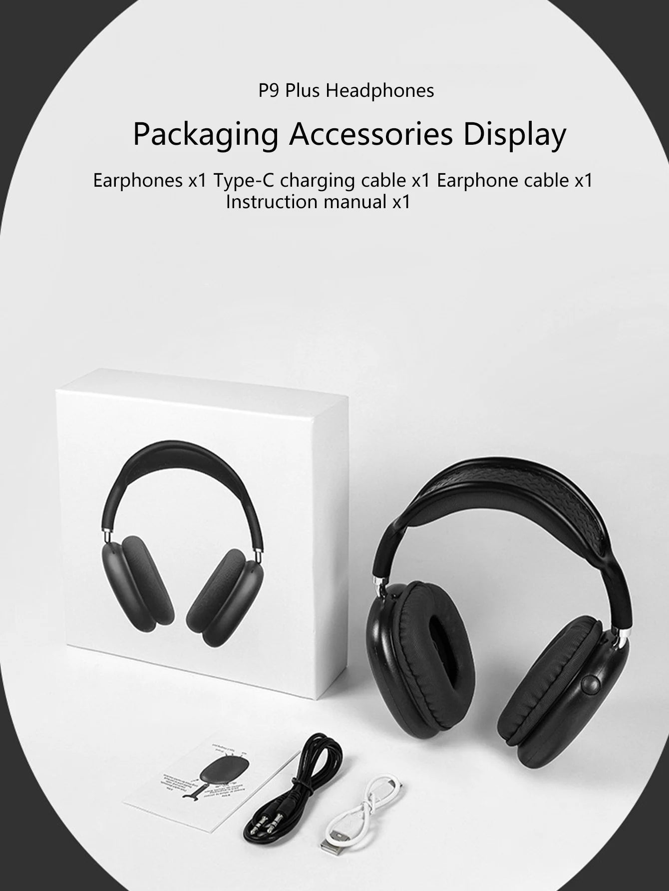 Headphone, ANC noise reduction, dual mode design, chip 5.4, stereo surround sound, button control, long endurance headphone