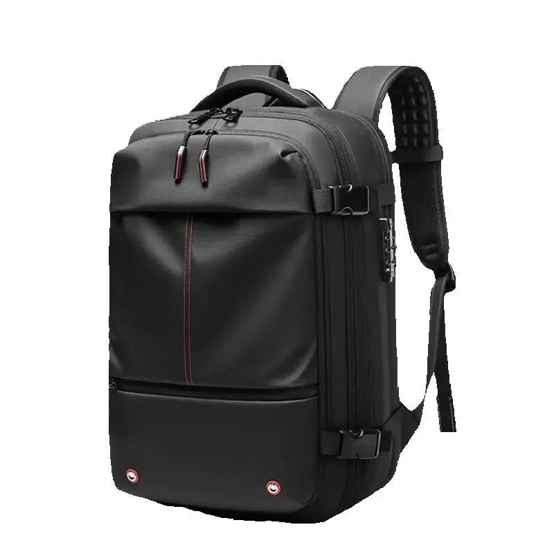 3Pcs Travel Vacuum Compression Backpack 17 inch Laptop Business Backpack Large Capacity Expanded Backpack With Anti-theft Lock