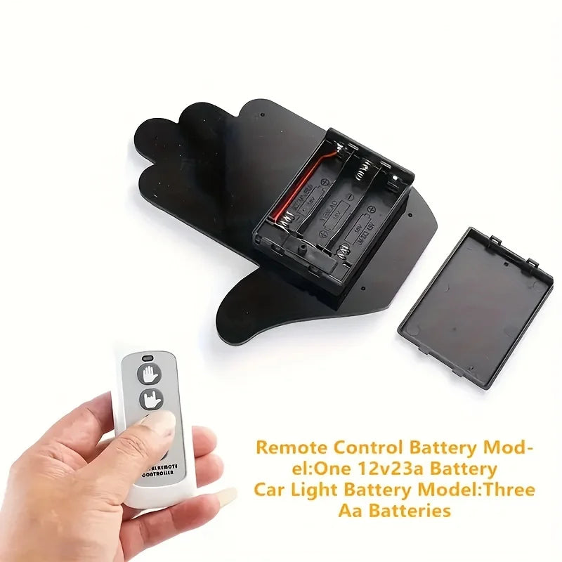 New LED Illuminated Gesture Light Car Finger Light With Gesture Light Hand Lamp Funny Hand Lamp Windshield Warning  LED Up Sign