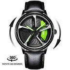 Sports 3D Spinning Mens Watches Car Rim Hub Wheel Watches Waterproof Quartz Car Wristwatch Watch Unique Design Relogio Masculino