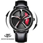 Sports 3D Spinning Mens Watches Car Rim Hub Wheel Watches Waterproof Quartz Car Wristwatch Watch Unique Design Relogio Masculino