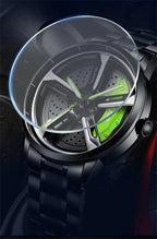 Sports 3D Spinning Mens Watches Car Rim Hub Wheel Watches Waterproof Quartz Car Wristwatch Watch Unique Design Relogio Masculino
