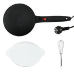 200V 600W Electric Crepe Maker Non-stick Pancake Cooking Machine Electric Baking Pan Kitchen Utensils with Egg Whisk Batter Bowl