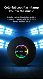 Portable Waterproof Mini Bluetooth Shower Speaker with Suction Cup and LED Lights 3D Surround Stereo Subwoofer Bathroom Audio