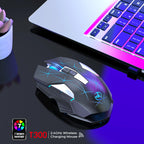60% Wireless Gaming Keyboard and Mouse Combo, RGB Backlit Quiet Ergonomic Mechanical Feeling Keyboard, Gaming Mouse for Desktop