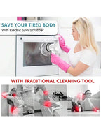 Electric Spin Scrubber, 5 in 1 Electric Cleaning Brush Bathroom Cleaning Brush with 5 Replaceable Heads, Handheld Cleaning Brush