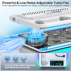for PS5/PS5 Slim/PS5 Pro Stand with Headphone Hook Cooling Stand & Controller Charging Station for PS5 With 3 Levels Cooling Fan