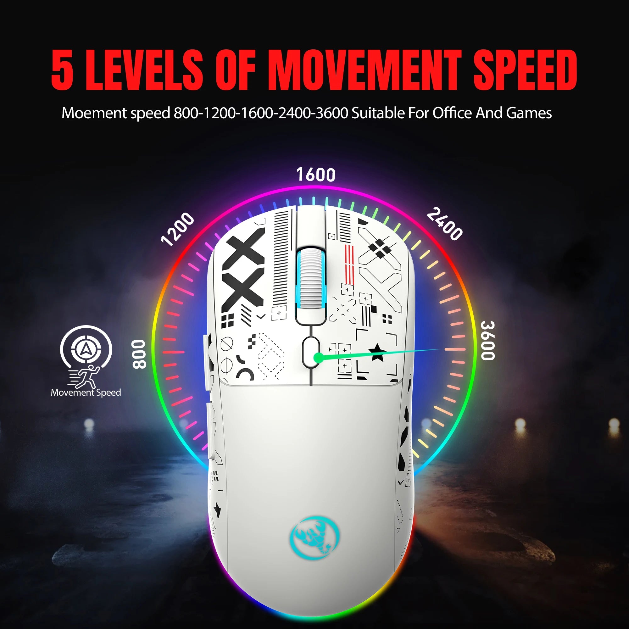 60% Wireless Gaming Keyboard and Mouse Combo, RGB Backlit Quiet Ergonomic Mechanical Feeling Keyboard, Gaming Mouse for Desktop