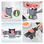 ONCE for All Meat Slicer and  Knife Set for Meat Slicing , Manual Fresh Meat Cutter, Slicer for Beef, Pork, Chicken Breast