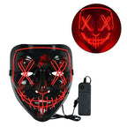 LED Halloween Mask Luminous Glow in The Dark Mascaras Halloween Party Costume Cosplay Masques Light Horror Props Neon Masquerade