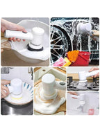 Electric Spin Scrubber, 5 in 1 Electric Cleaning Brush Bathroom Cleaning Brush with 5 Replaceable Heads, Handheld Cleaning Brush