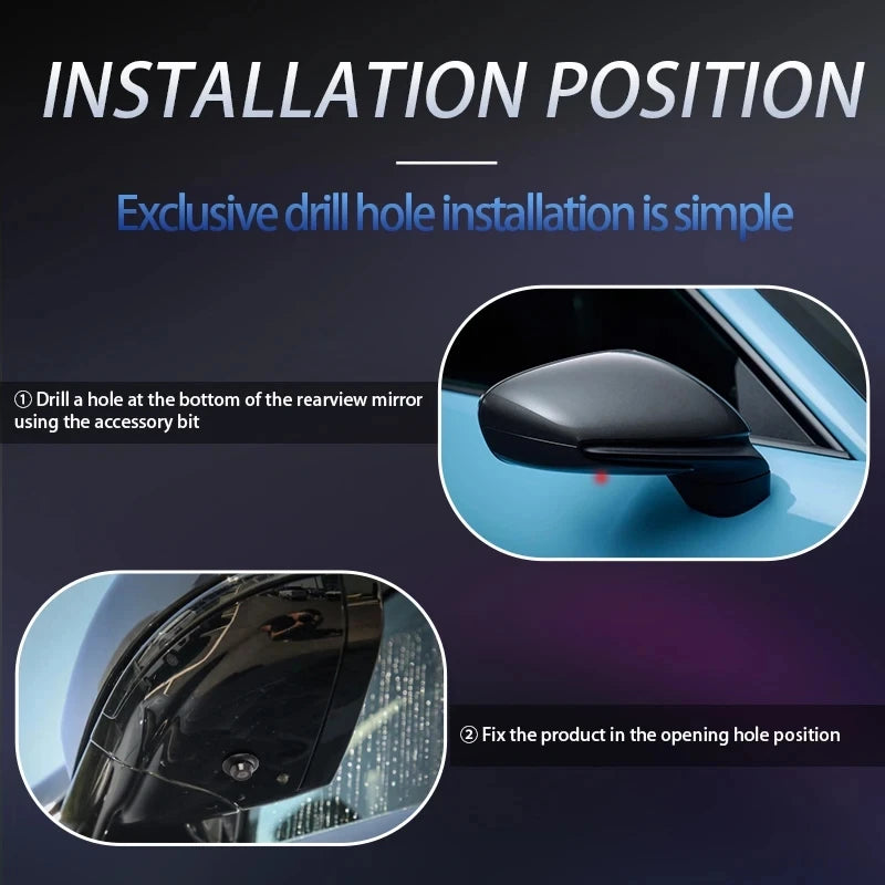 LED Light 2PCS Car Angel Wings Welcome Light Rearview Mirror Welcome Light Angel Wings Carpet Projection Auto Decoration