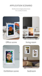 Acrylic Digital Photo Frame 5/7 Inch 1000mAh Vertical Display IPS Screen 4G Memory Battery Porta Retrato Digital