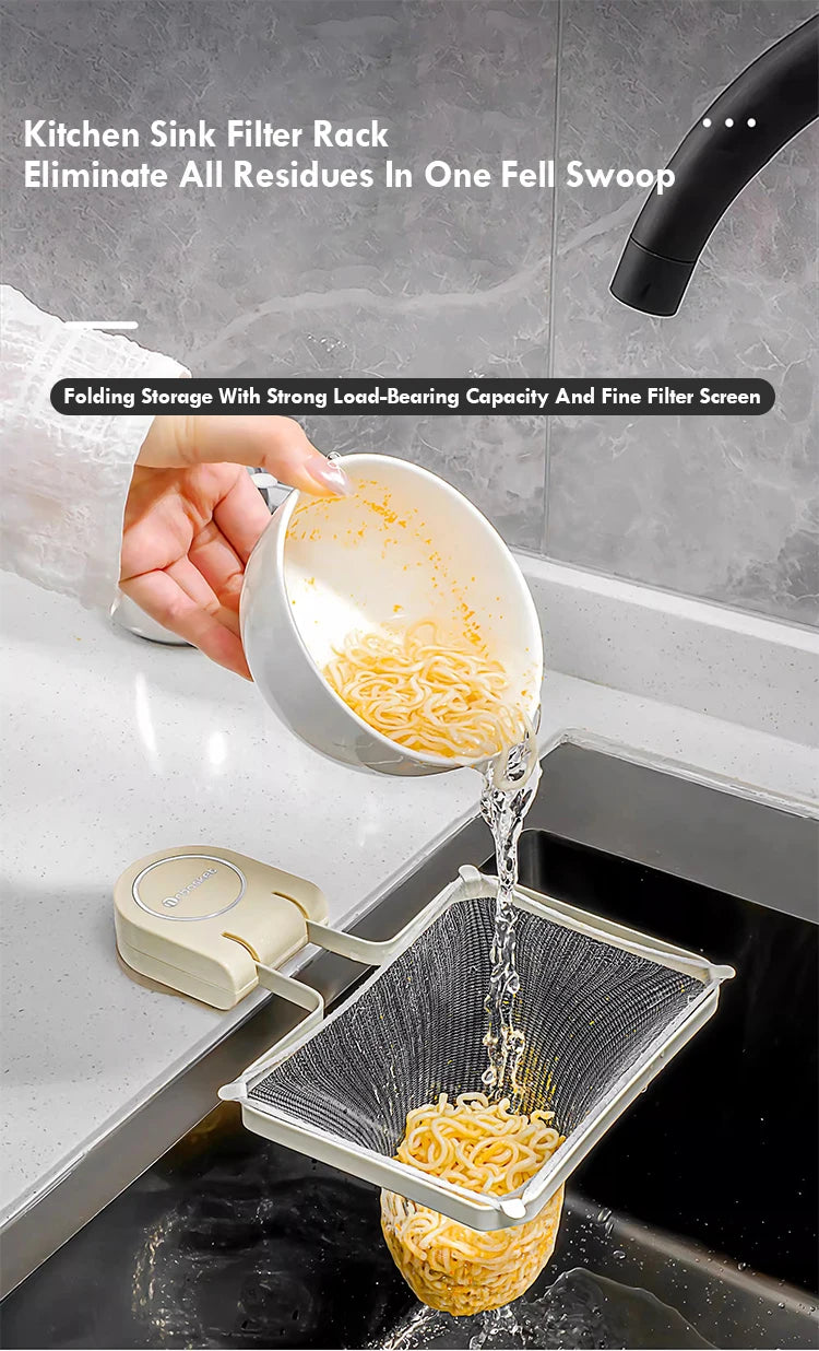 Kitchen Sink Filter  Leakage Drain Hole Filter Trap Screen Suction Cup Drainage Net Frame Iron Disposable Mesh