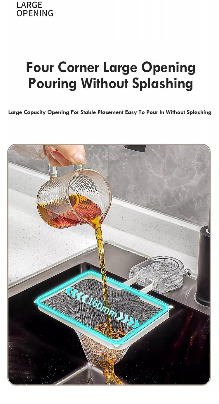 Kitchen Sink Filter  Leakage Drain Hole Filter Trap Screen Suction Cup Drainage Net Frame Iron Disposable Mesh