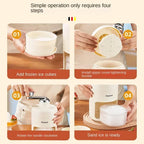 Portable Mini Hand-crank Ice Crusher Slush Machine for Home Use - Easy Ice Making A